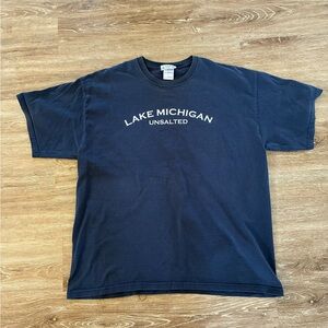 Lake Michigan Unsalted Navy Graphic Tee